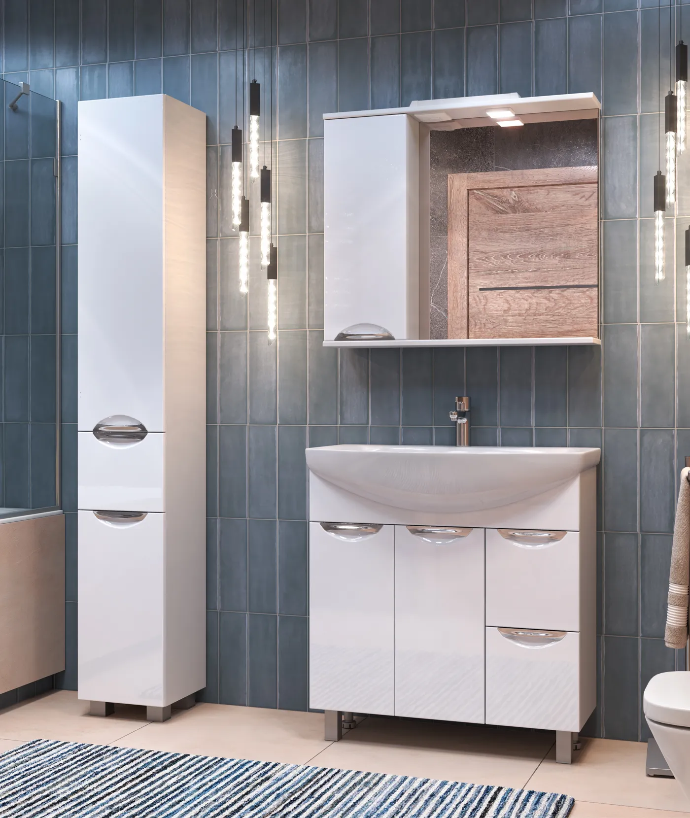 Тумба с раковиной напольная VIGO Callao tn.CAL.BAL.80.2D.2Y, 80 см