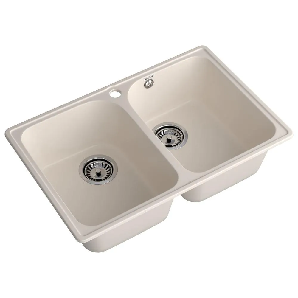 Кухонная мойка GranFest QUARZ 15, белый
