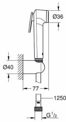 Душ гигиенический Grohe Tempesta-F 27812IL1 белый