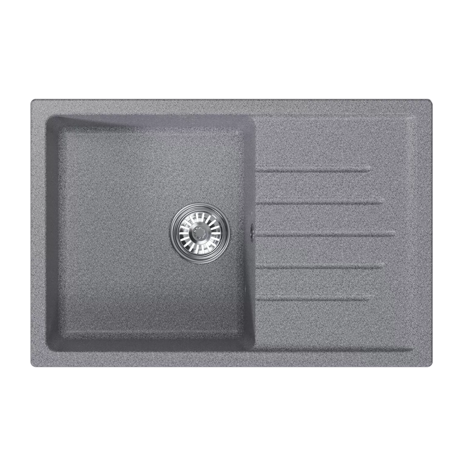 Мойка MIXLINE ML-GM19 с крылом  темно-серая (309) 750*500*200мм NEW (551983)
