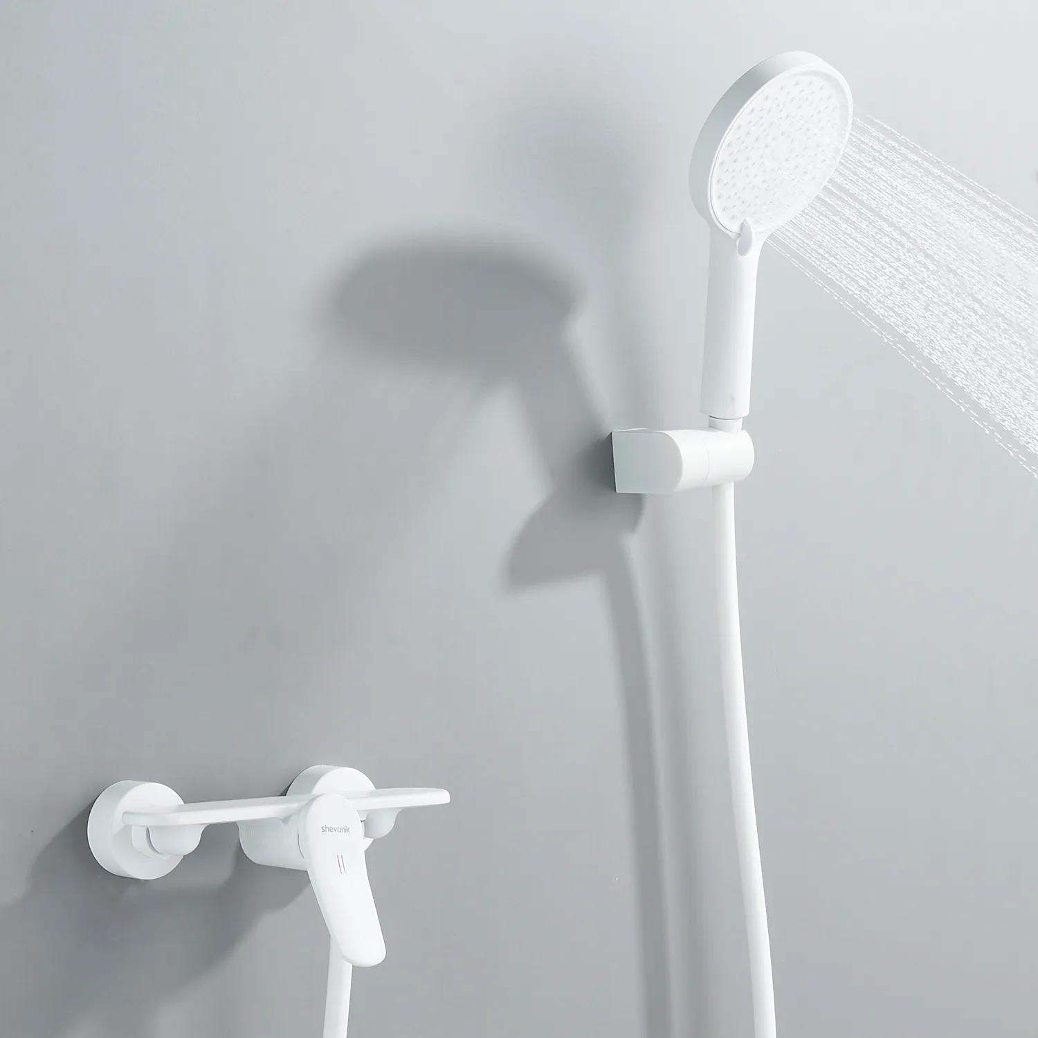 Смеситель для душа Shevanik S4716C, белый
