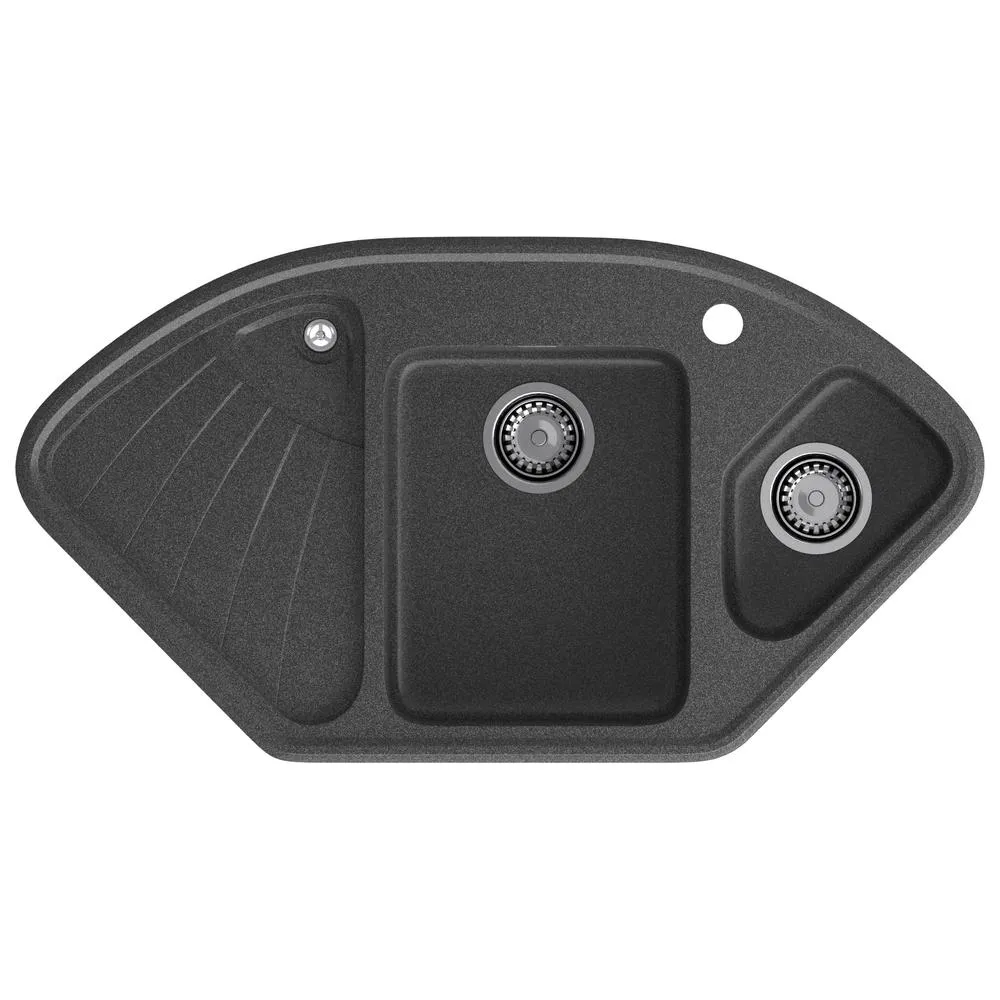 Кухонная мойка GranFest CORNER 1040E, графит