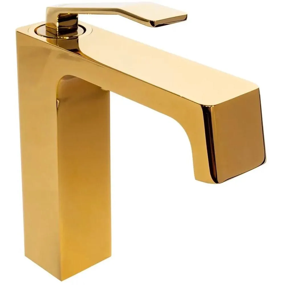 Смеситель для раковины Hansberge H1065GO, золото