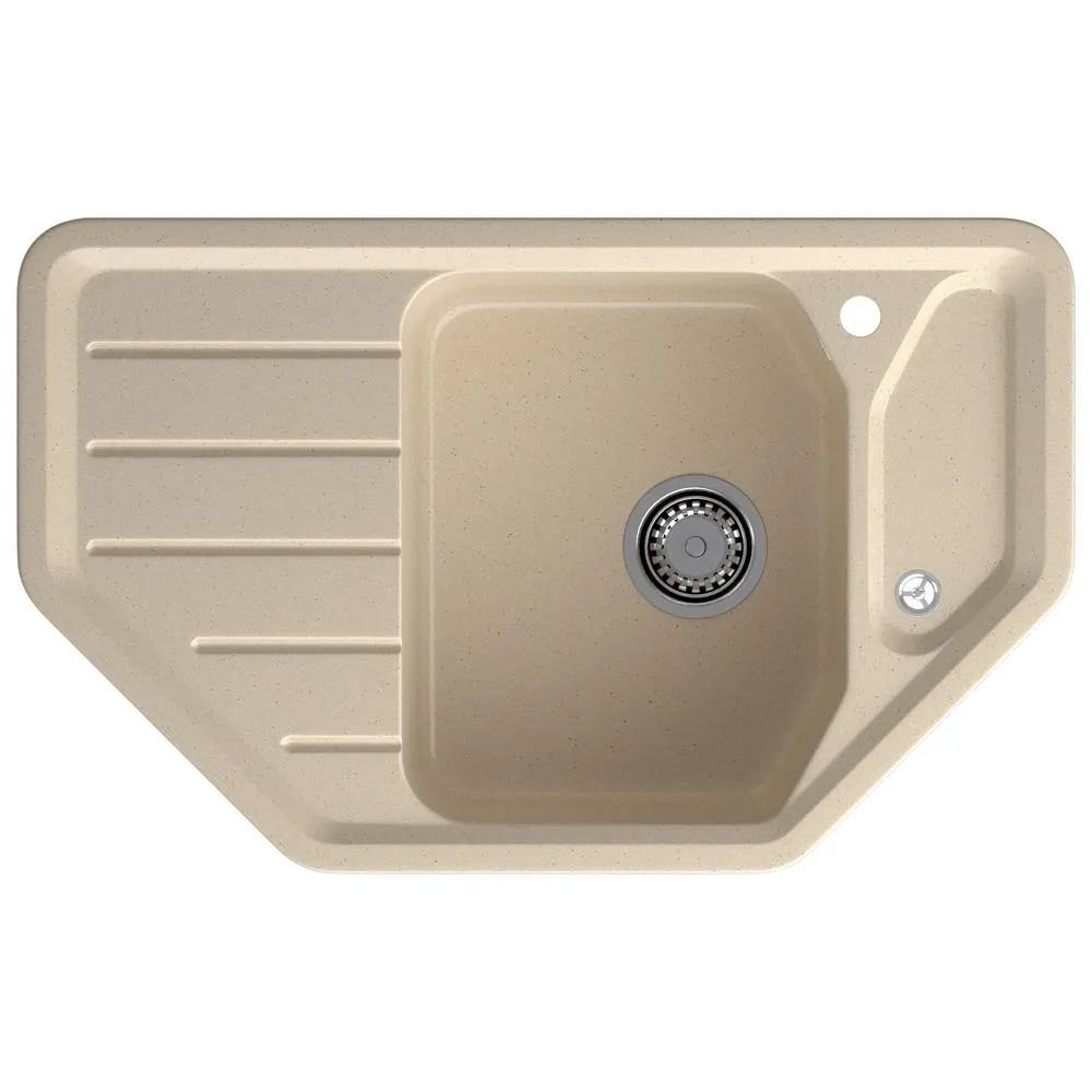 Кухонная мойка GranFest CORNER 800E, кашемир