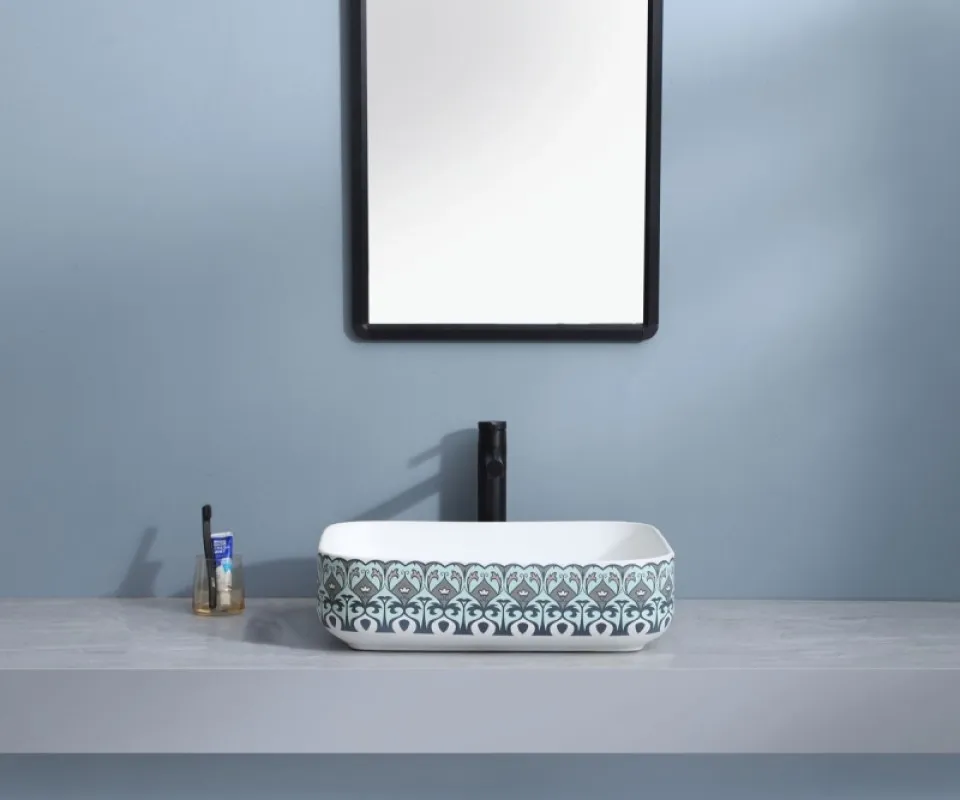 Раковина чаша Bronze de Luxe Nordic 2073, белый/синий