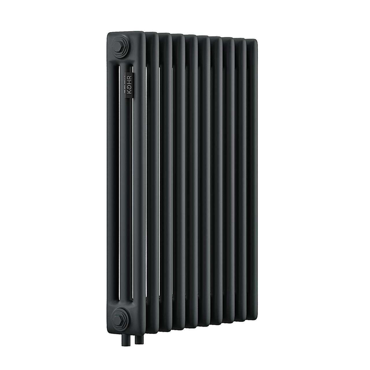 Стальной трубчатый радиатор Kohr Heim 3057/10 секций H01 с нижним подключением черный