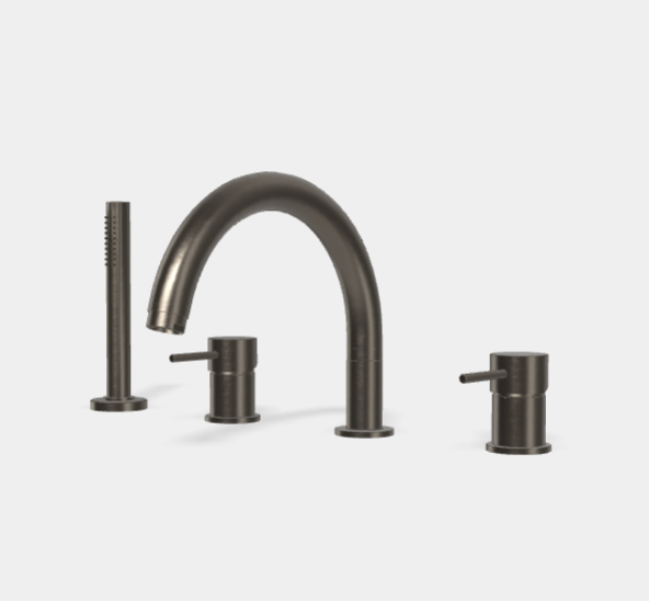 Смеситель для ванны Fima Carlo Frattini Spillo Up, брашированный чёрный хром (F3044NCS)