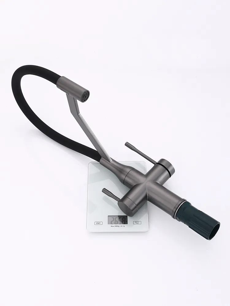 Смеситель для кухни с подключением фильтра Splenka S72.62.09, графит