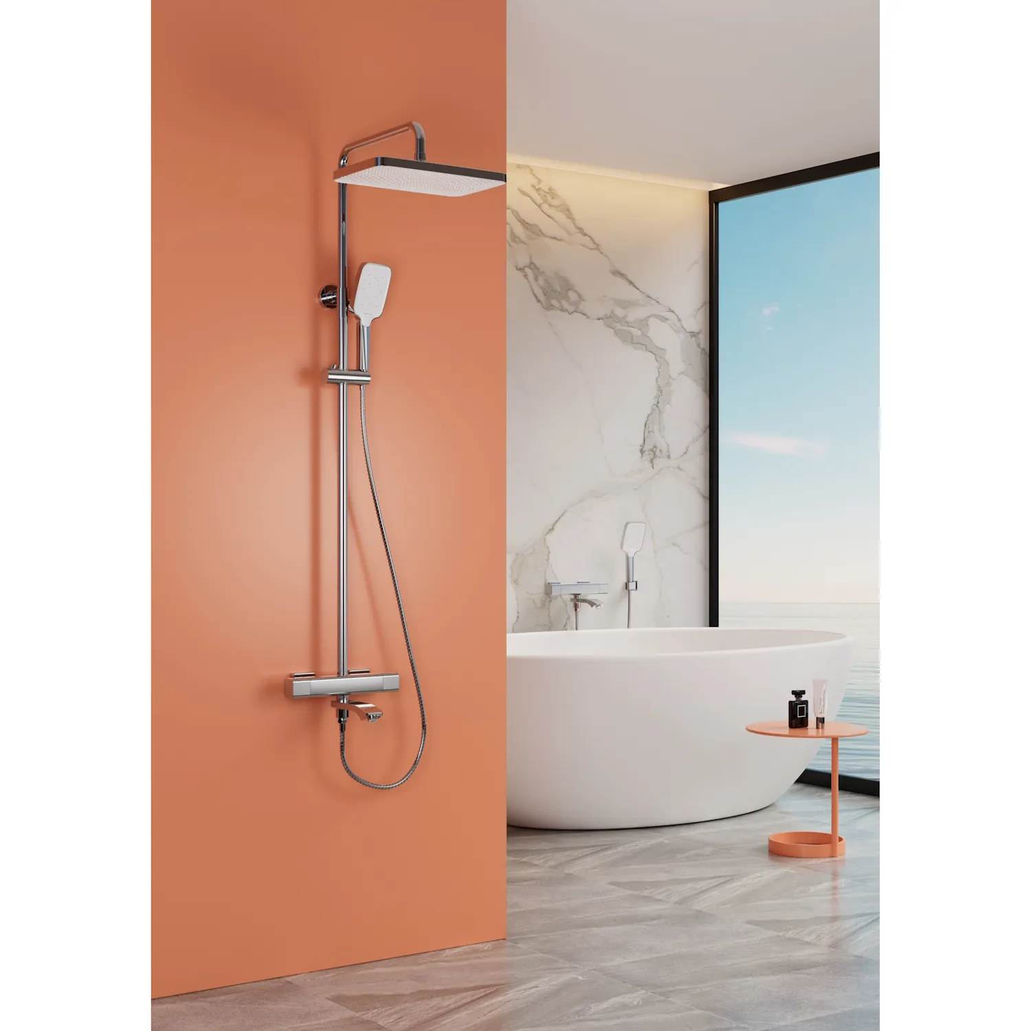 Душевая система Raglo с термостатом для ванны  (R01.26)