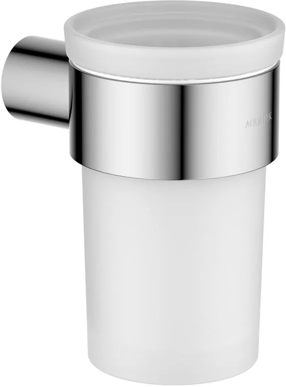 Стакан с держателем AQUATEK ЛИРА, хром AQ4427CR