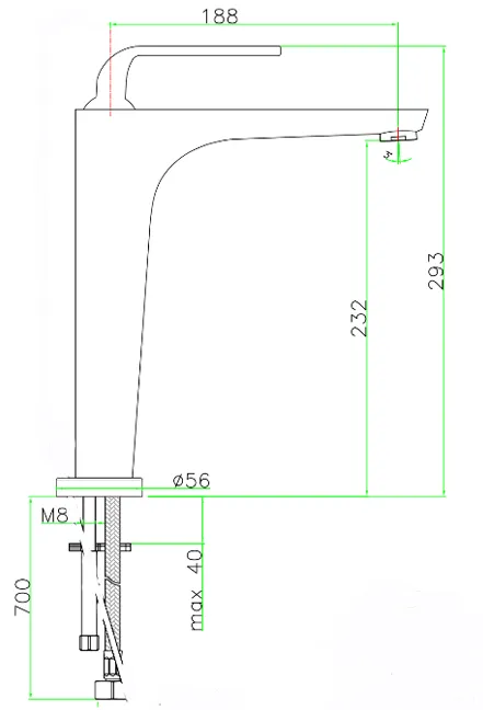 Смеситель для раковины Fiore Koko 87CR5518