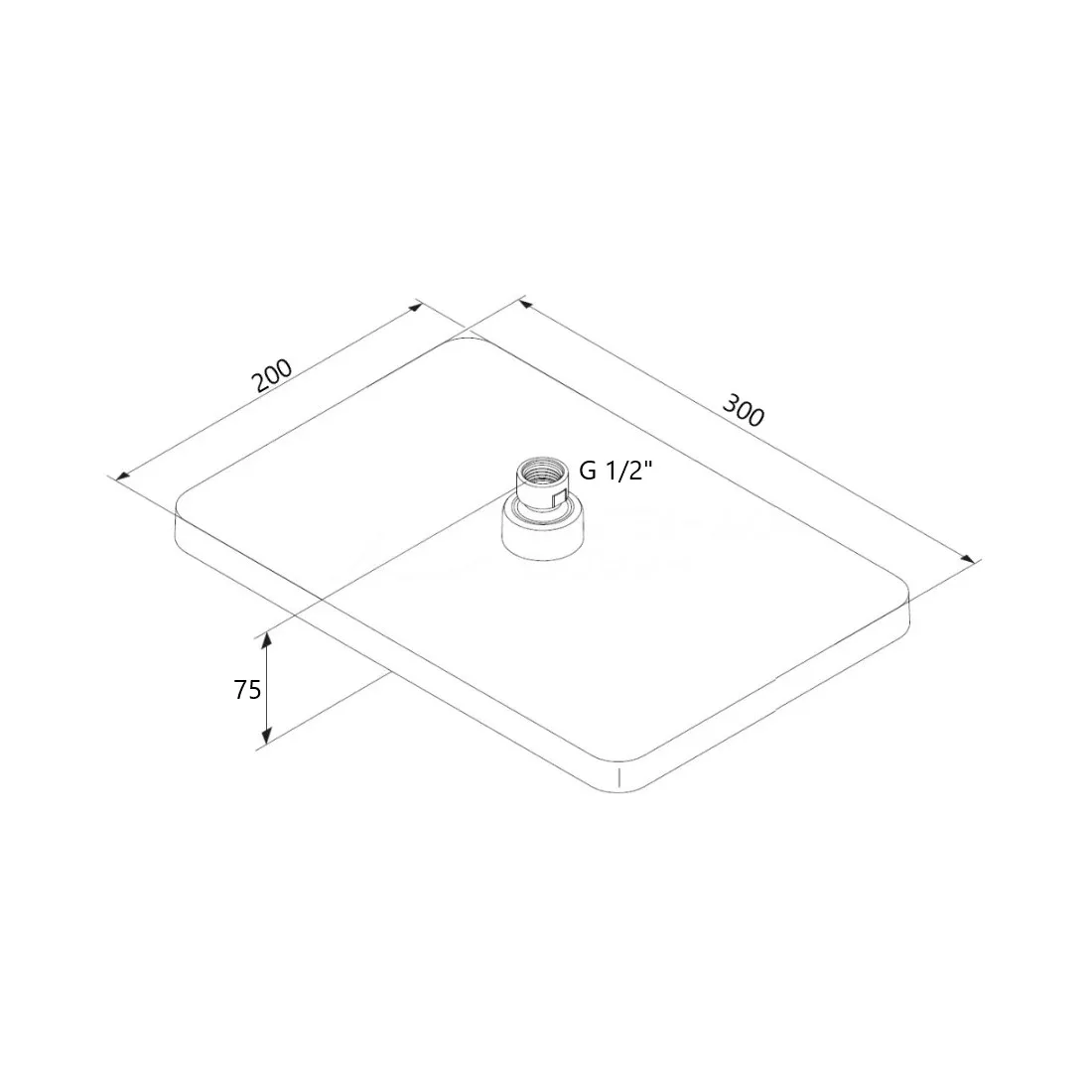 Верхний душ D-Lin D61074, белый