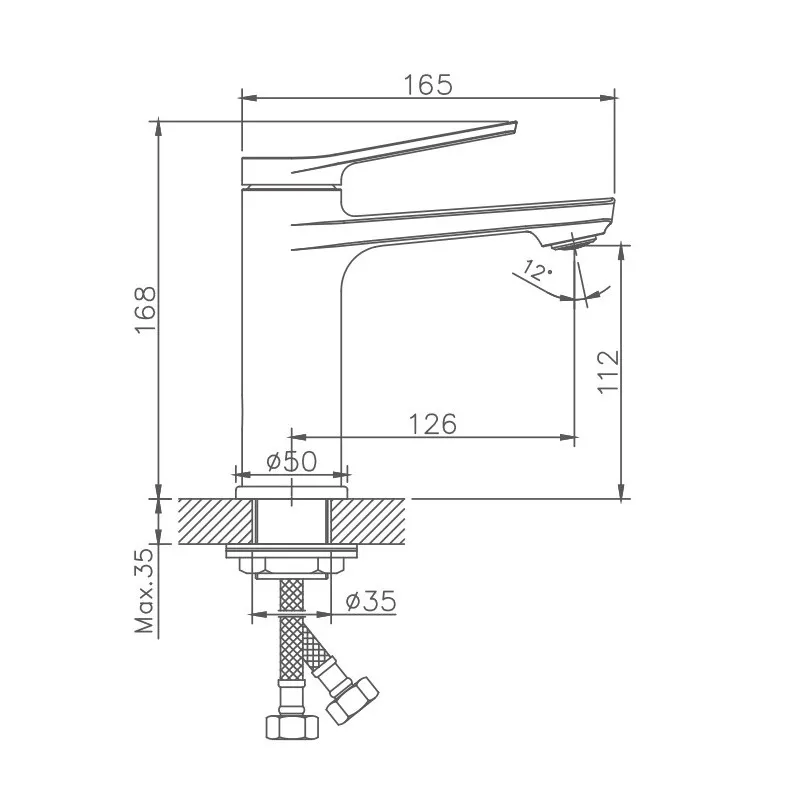 Смеситель для раковины Maretii Viola-GM VAG32RF572, оружейная сталь