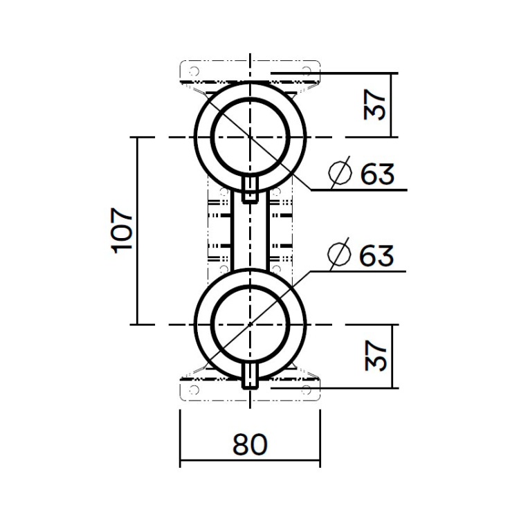 Внутренняя часть Quadro design FixKit, назначение-смеситель для душа, золото черное (IN047 ON)