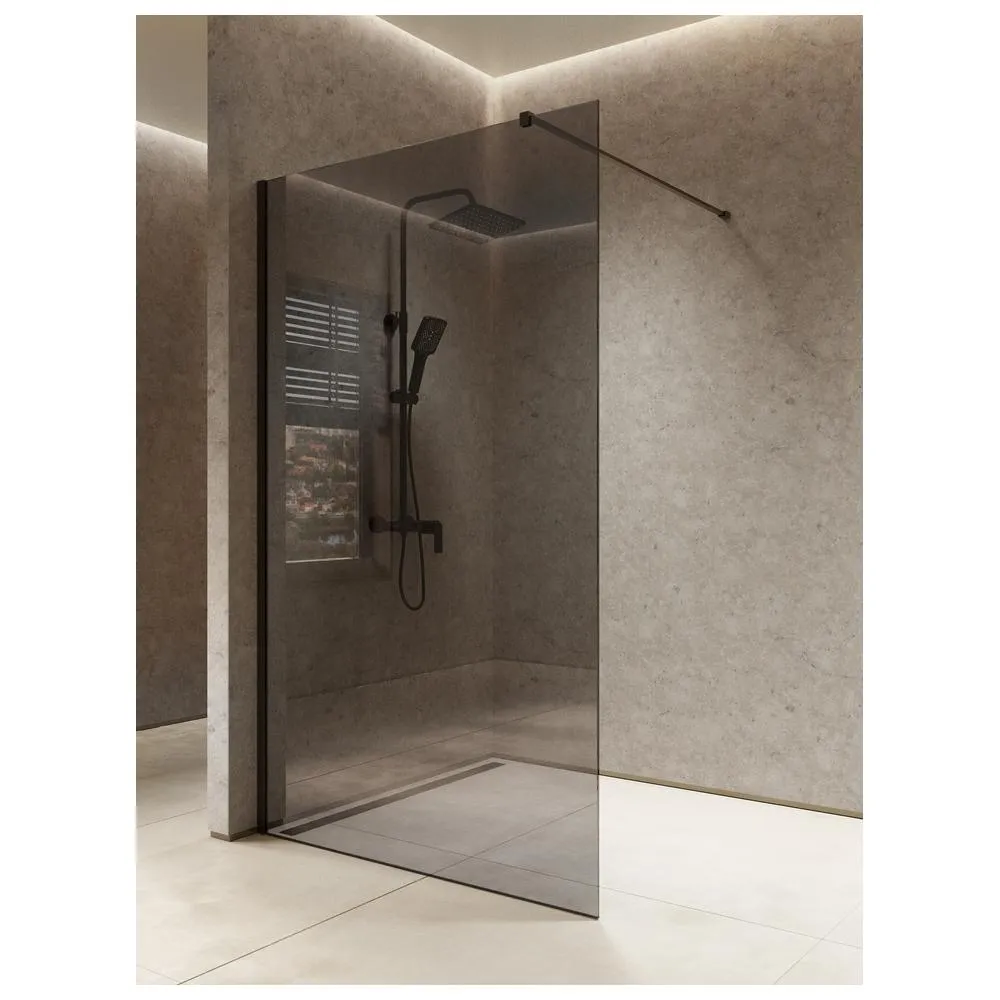 Душевая перегородка Knotlor WI120TG0BL 120х200, черный