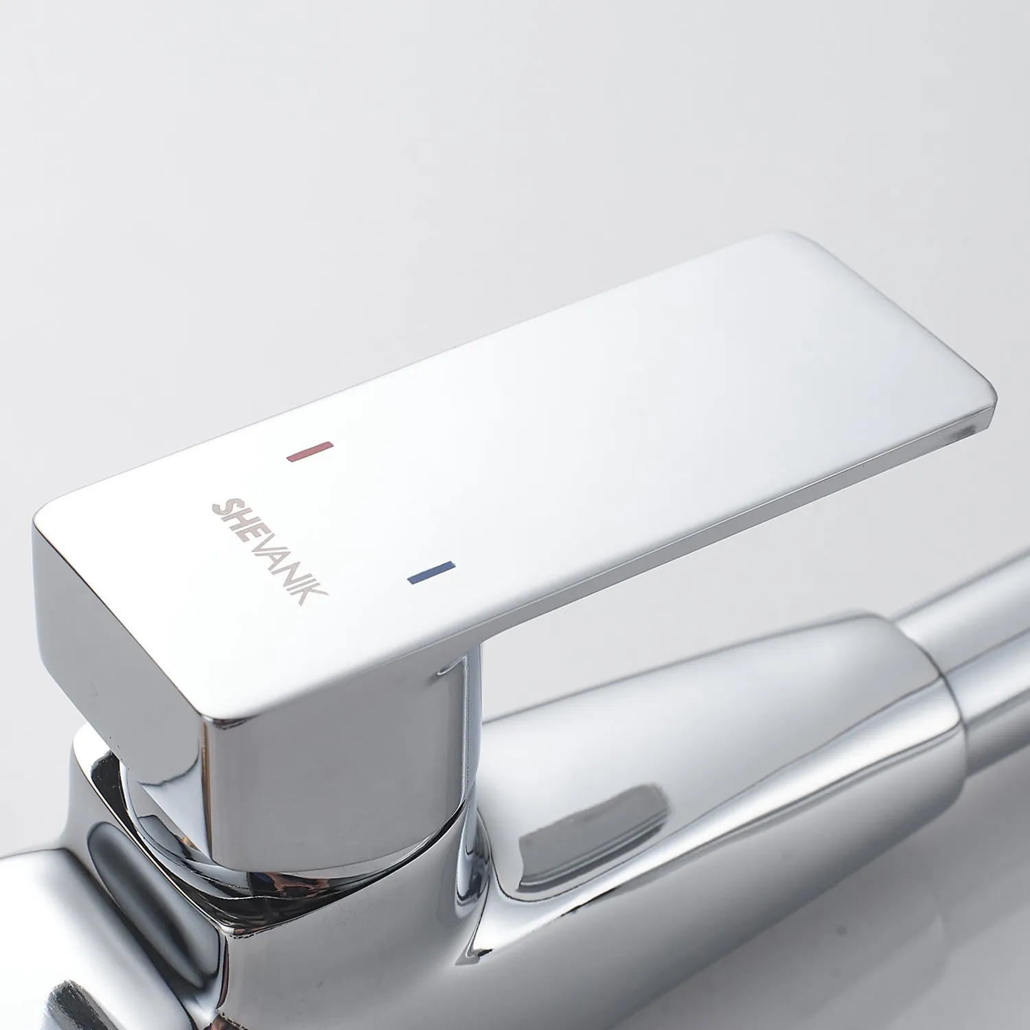 Смеситель для кухни с гибким изливом Shevanik S543-9, хром/серый