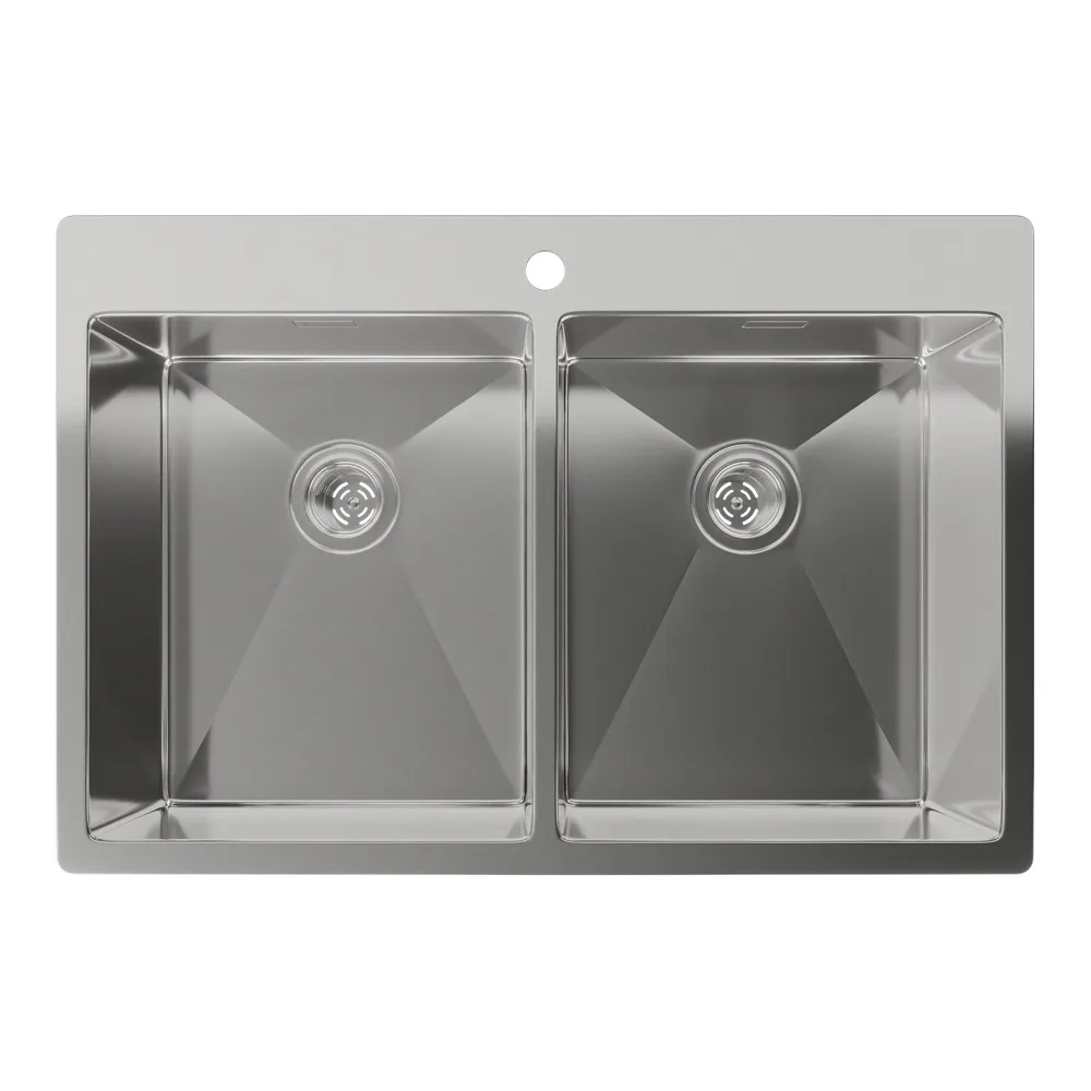 Кухонная мойка Rivelato Rinox 7450 2В, Нержавеющая сталь