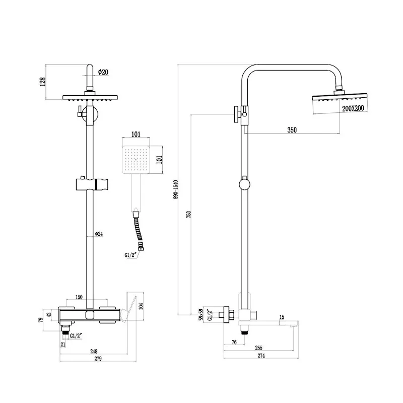 Душевая стойка Fmark FS8745-22
