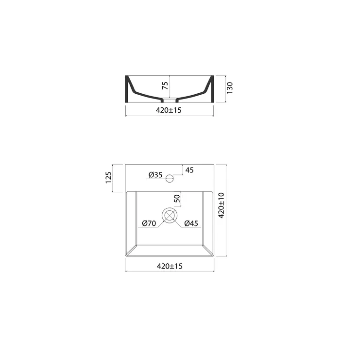 Умывальник накладной/подвесной, белый глянцевый, Bild, IDDIS, BILWS42i27