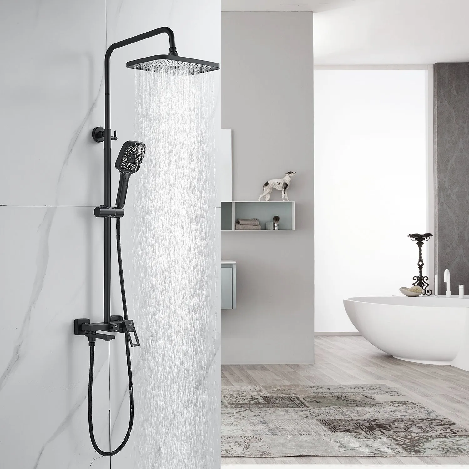 Душевая система Raffine F3696H, черный