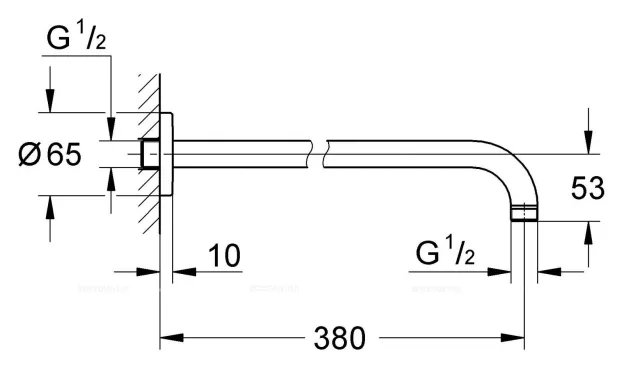 Душевой кронштейн Grohe Rainshower 28361000 хром