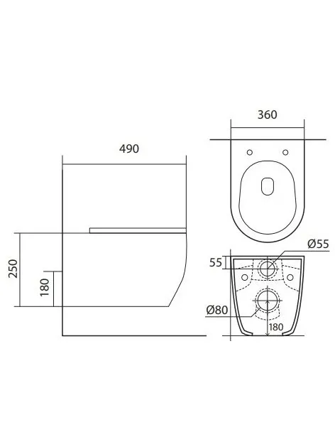 Set AQUATEK ЕВРОПА T-020 4в1 (рама INS-0000012 + крепление KKI-0000002 + кнопка KDI-0000020 + унитаз ЕВРОПА AQ1106T-00 с крышкой sc)