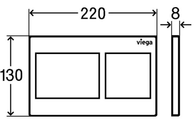 773250 Prevista Панель смыва для унитазов Visign for style 21, пластик альп белый, модель 8611.1