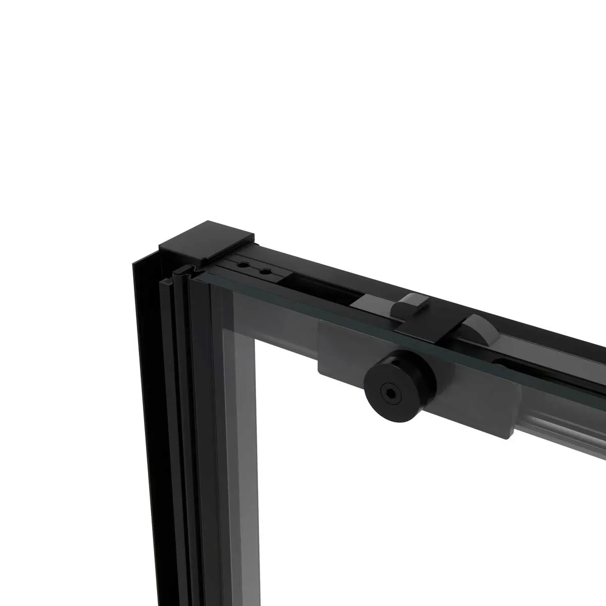 Душевая дверь Vincea Slim Soft (VDS-1SS110CLB) 1100х2000 мм, черный, стекло прозрачное