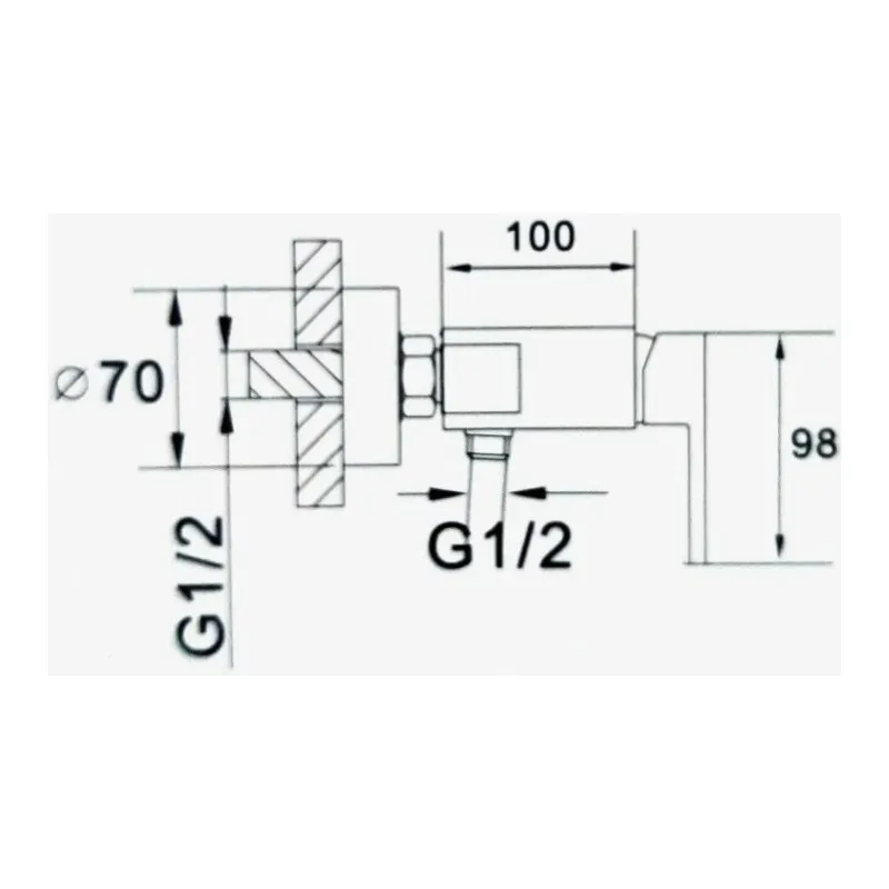 Смеситель для душа D-Lin D160366-A, черный
