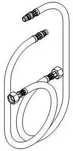 97206000 HG шланг подводки (M8 X 3/8, 450 mm)