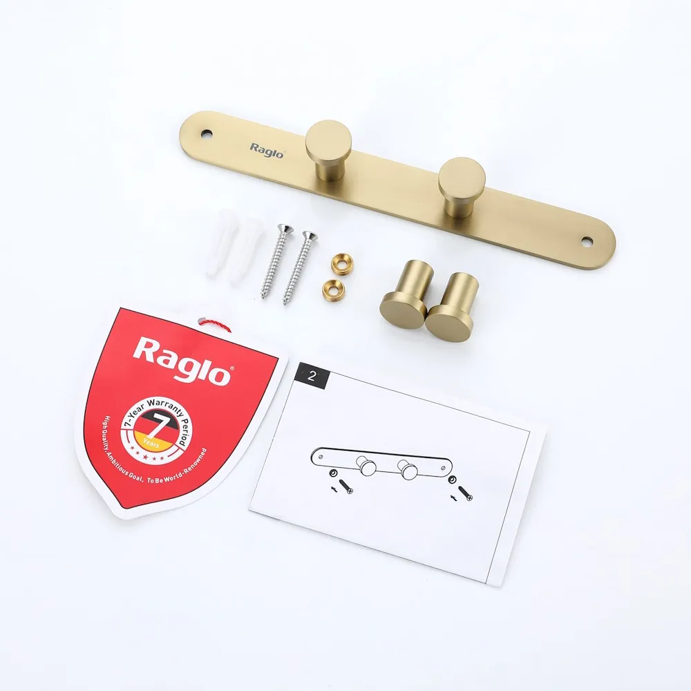 Крючок для полотенец Raglo R300.054.03 четверной,сатин золотой