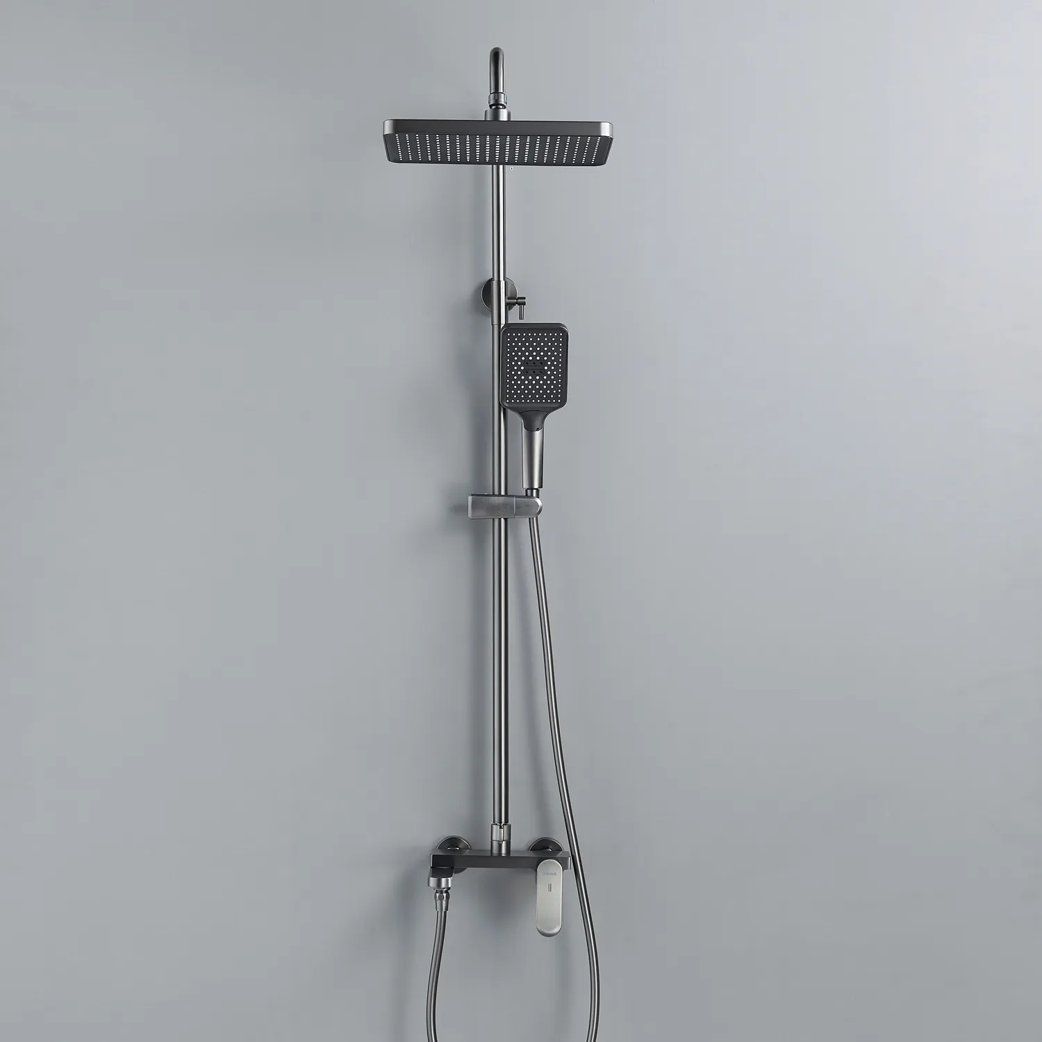 Душевая система Shevanik S4536T, оружейная сталь