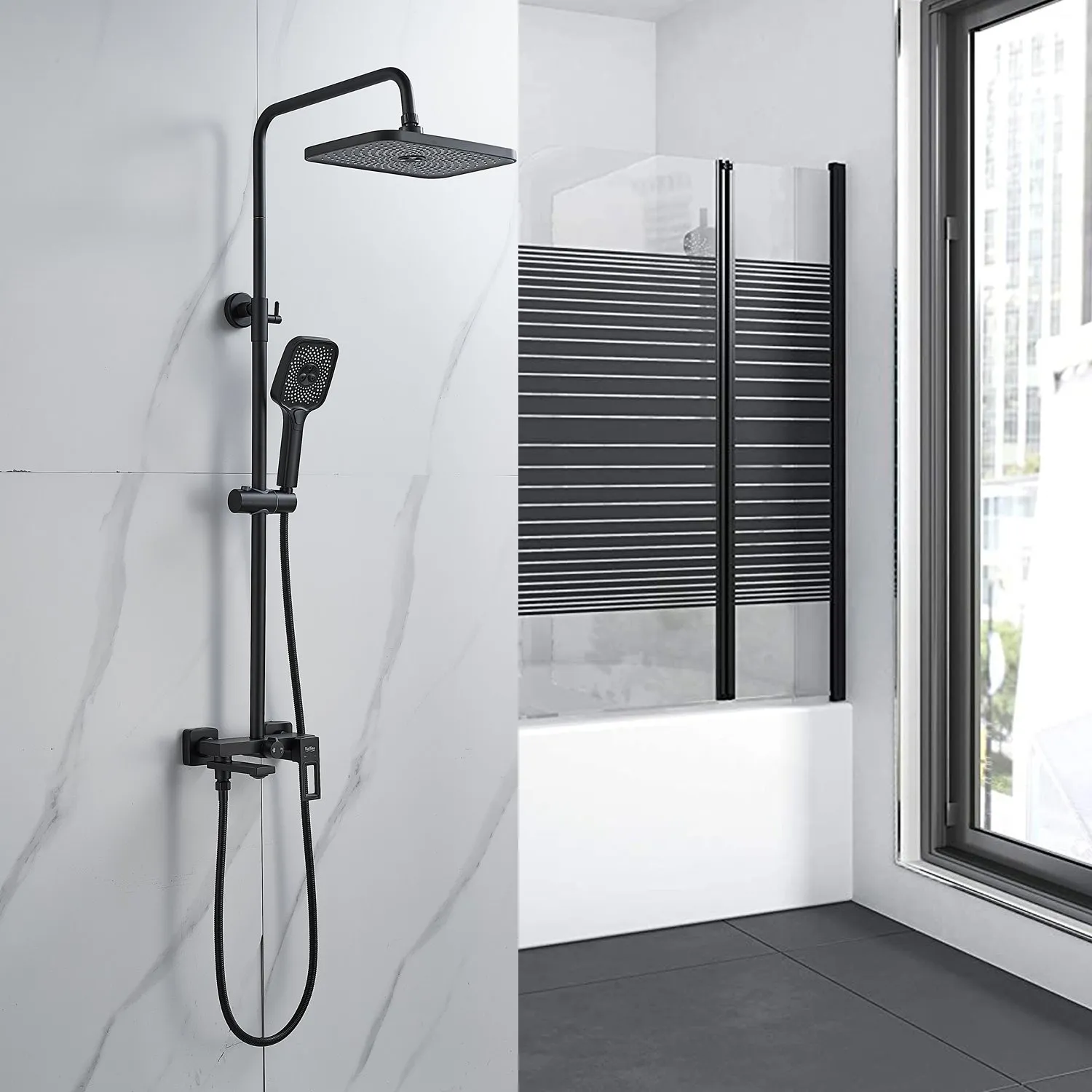 Душевая система Raffine F3696H, черный