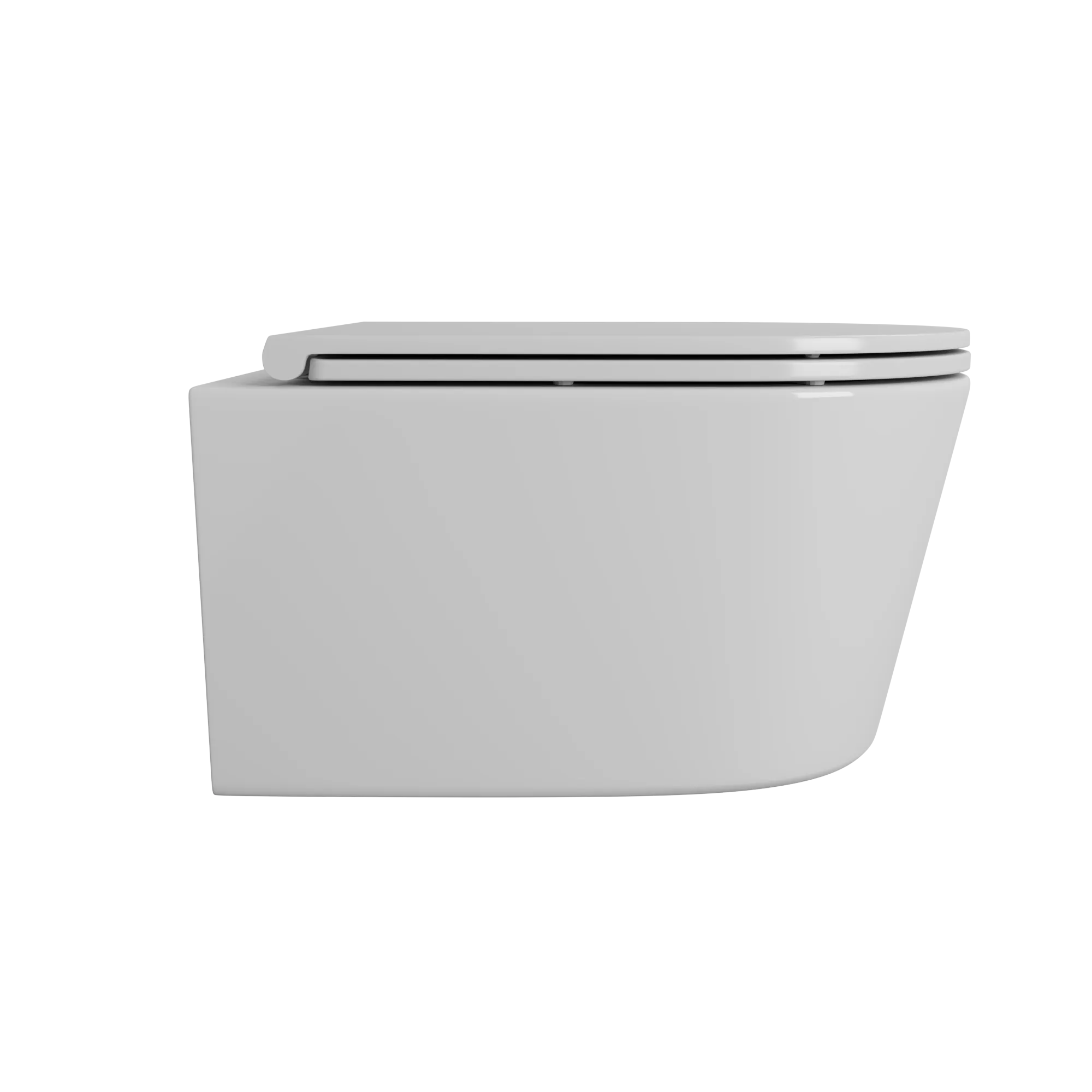 Унитаз подвесной безободковый (торнадо) DQ Schille 570*430*360мм, сиденье микролифт, белы (DT1466516)