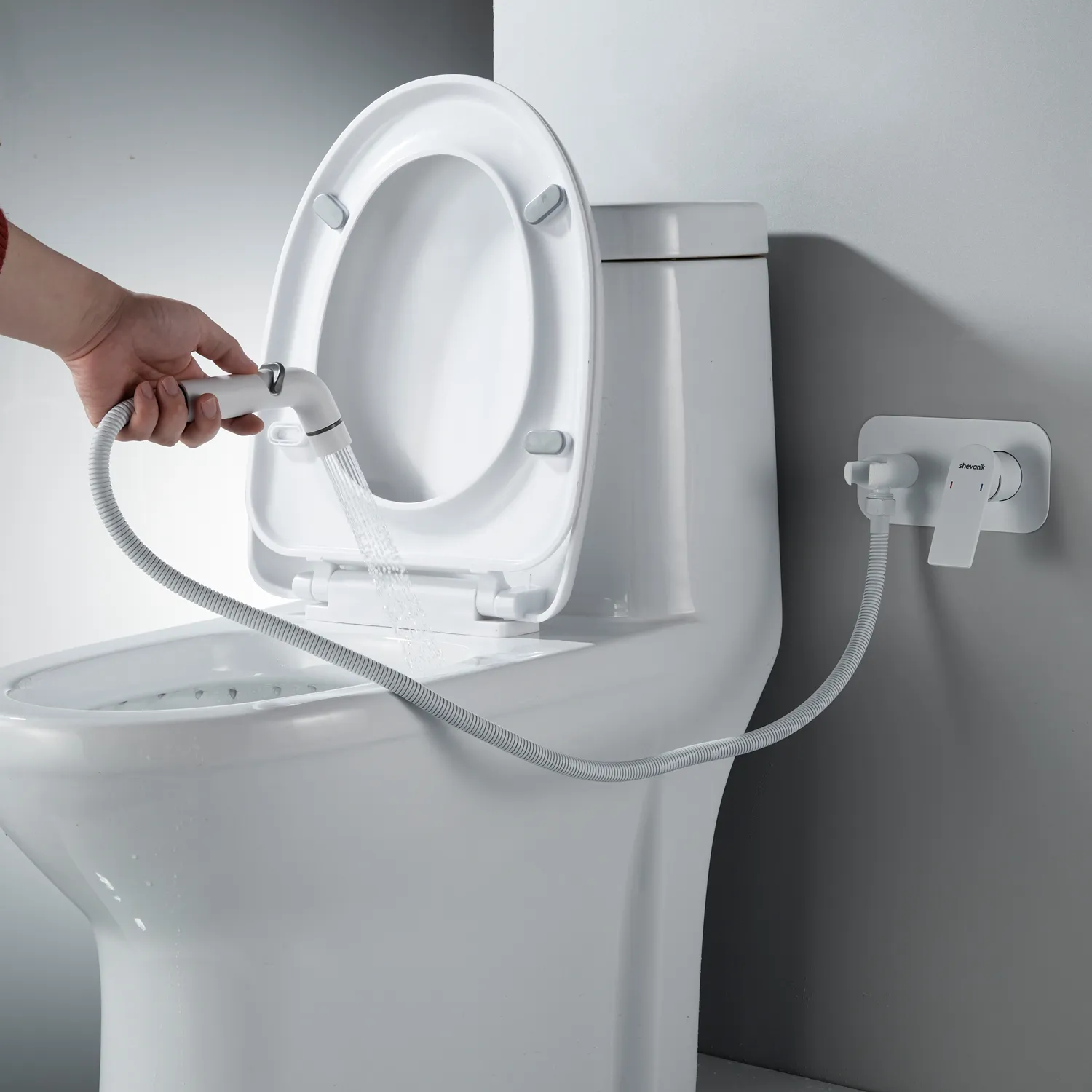 Гигиенический душ со смесителем Shevanik S4105C, белый