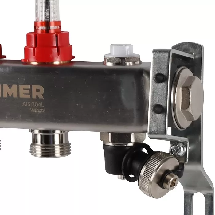 Коллектор Rommer 1"x3/4" на 3 контура с расходомерами и запорными клапанами (RMS-1201-000003)