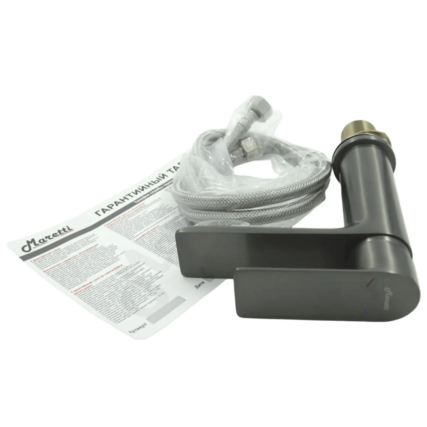 Смеситель для раковины Maretti Ritta-GM RIGM32RF505, оружейная сталь