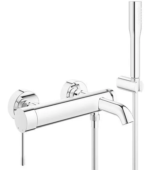 Смеситель для ванны GROHE Essence New с душевым гарнитуром, хром (33628001)