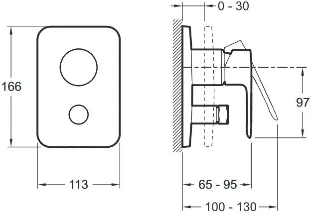 Смеситель для душа Jacob Delafon July (E98714-CP) внешняя часть
