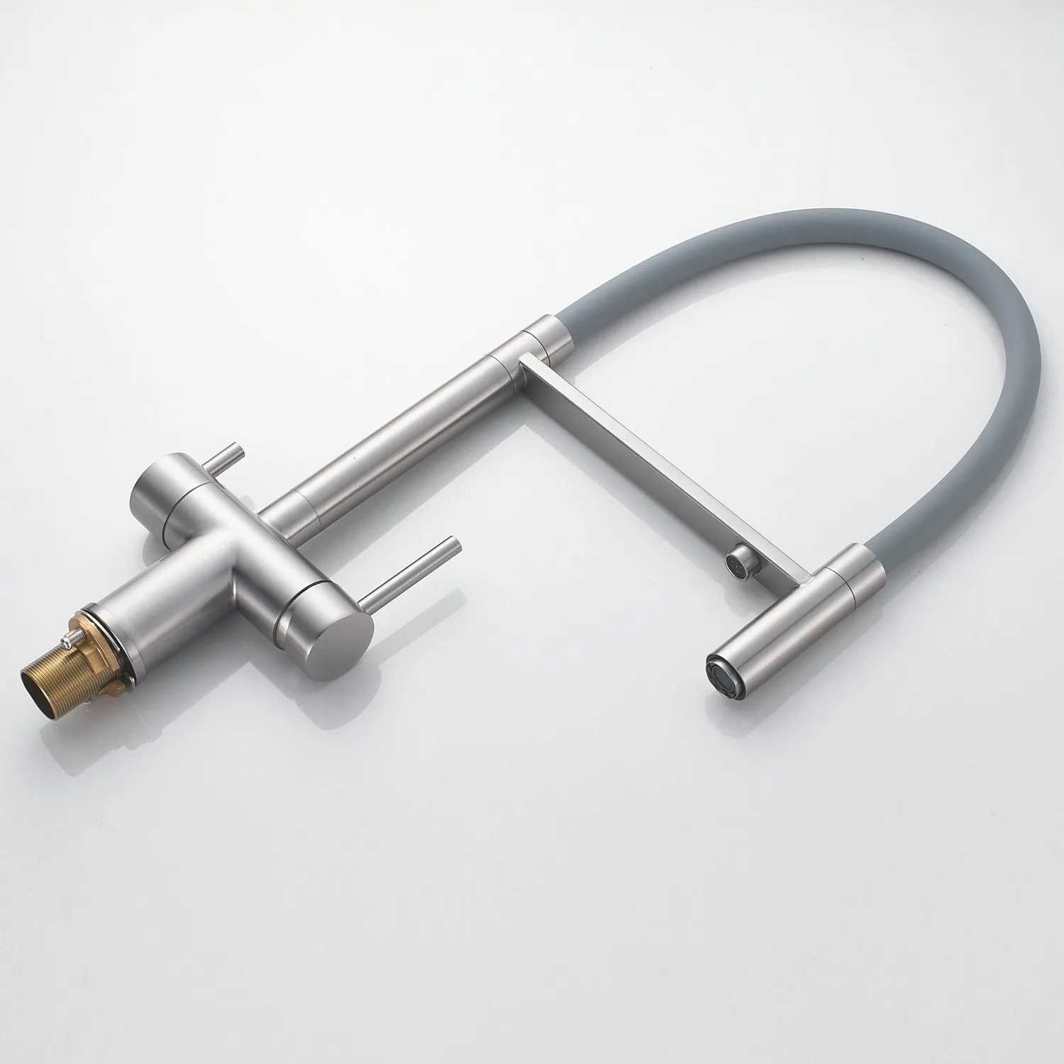 Смеситель для кухни с подключением фильтра Shevanik S178L, сатин