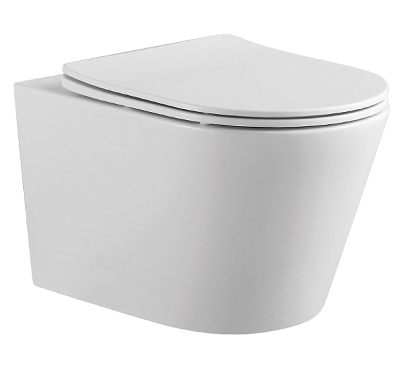 Унитаз подвесной Aquatek Вега AQ1905-00 безободковый, тонкое сиденье с механизмом плавного закрывания