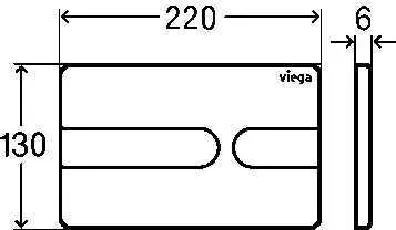 773151 Prevista Панель смыва для унитазов Visign for style 23, пластик, цвет альпийский, модель 8613.1