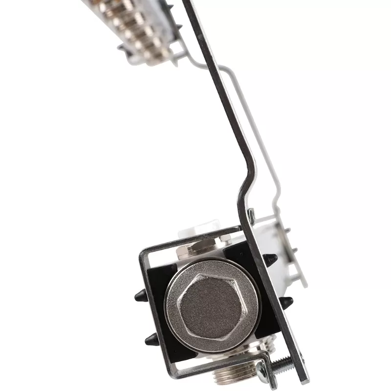 Коллектор Rommer 1"x3/4" на 12 контуров для радиаторной разводки (нерж. сталь) (RMS-4401-000012)