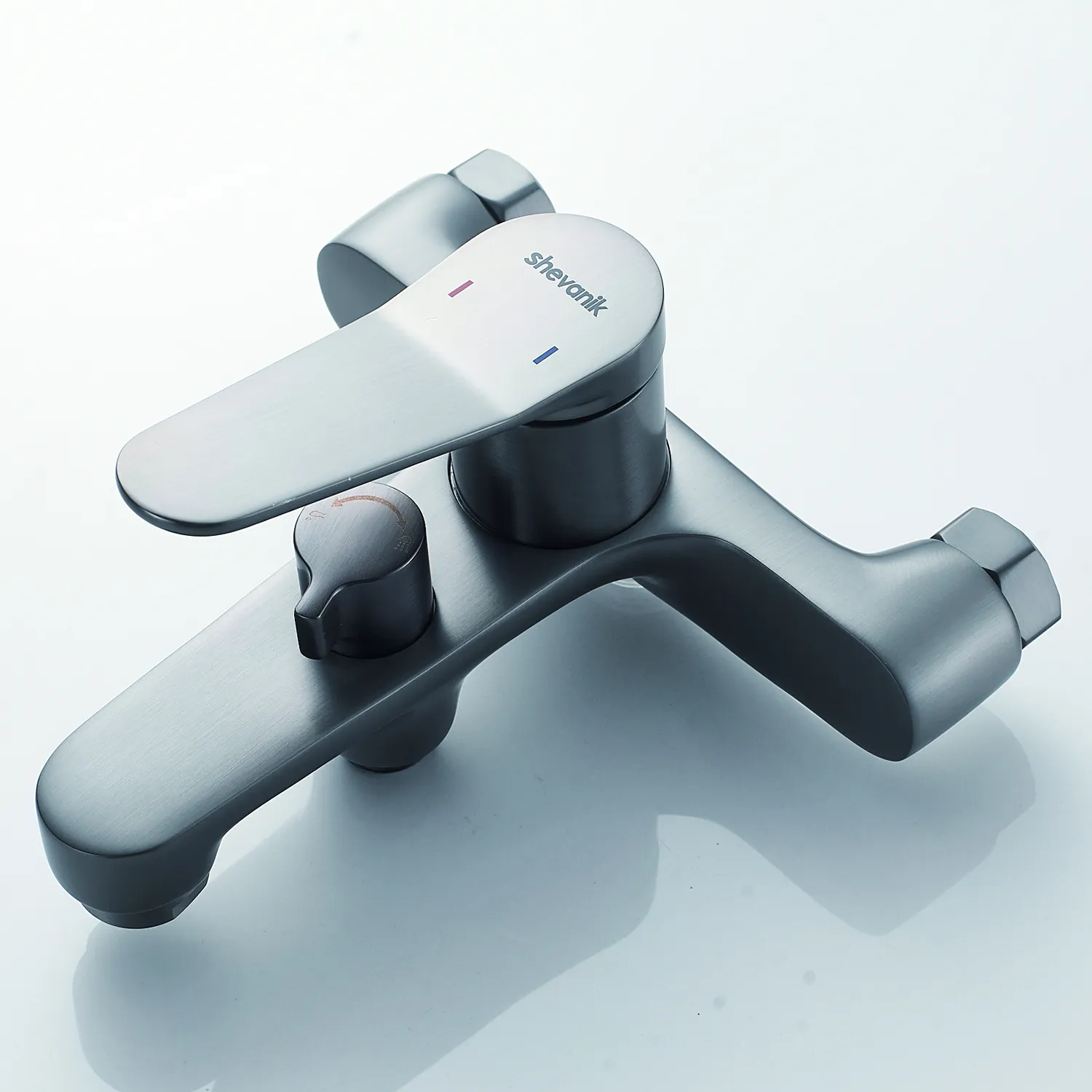 Смеситель для ванны Shevanik S6202T, оружейная сталь