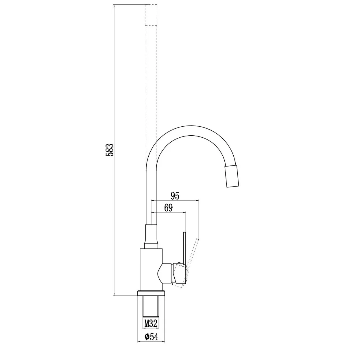 Смеситель для кухонной мойки Savol S-3002Q-04