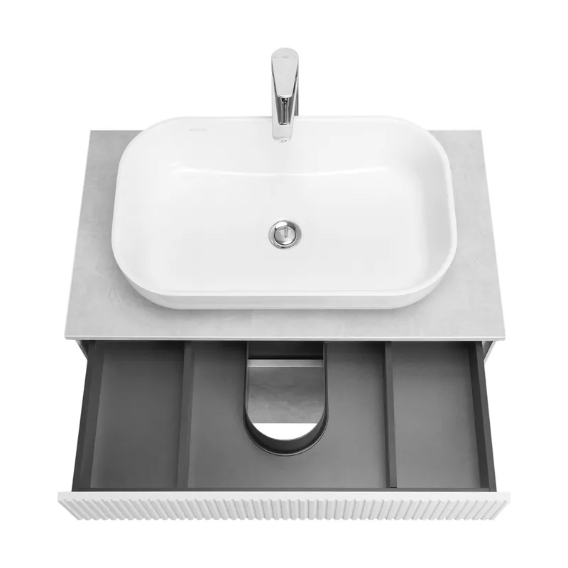 1A2762K4MH4C0 Набор AQUATON: 1A276201MH4C0 Тумба-умывальник 80 Марбл Слэйт\Белый матовый/ 1A73313KLK010 Раковина Лола 60