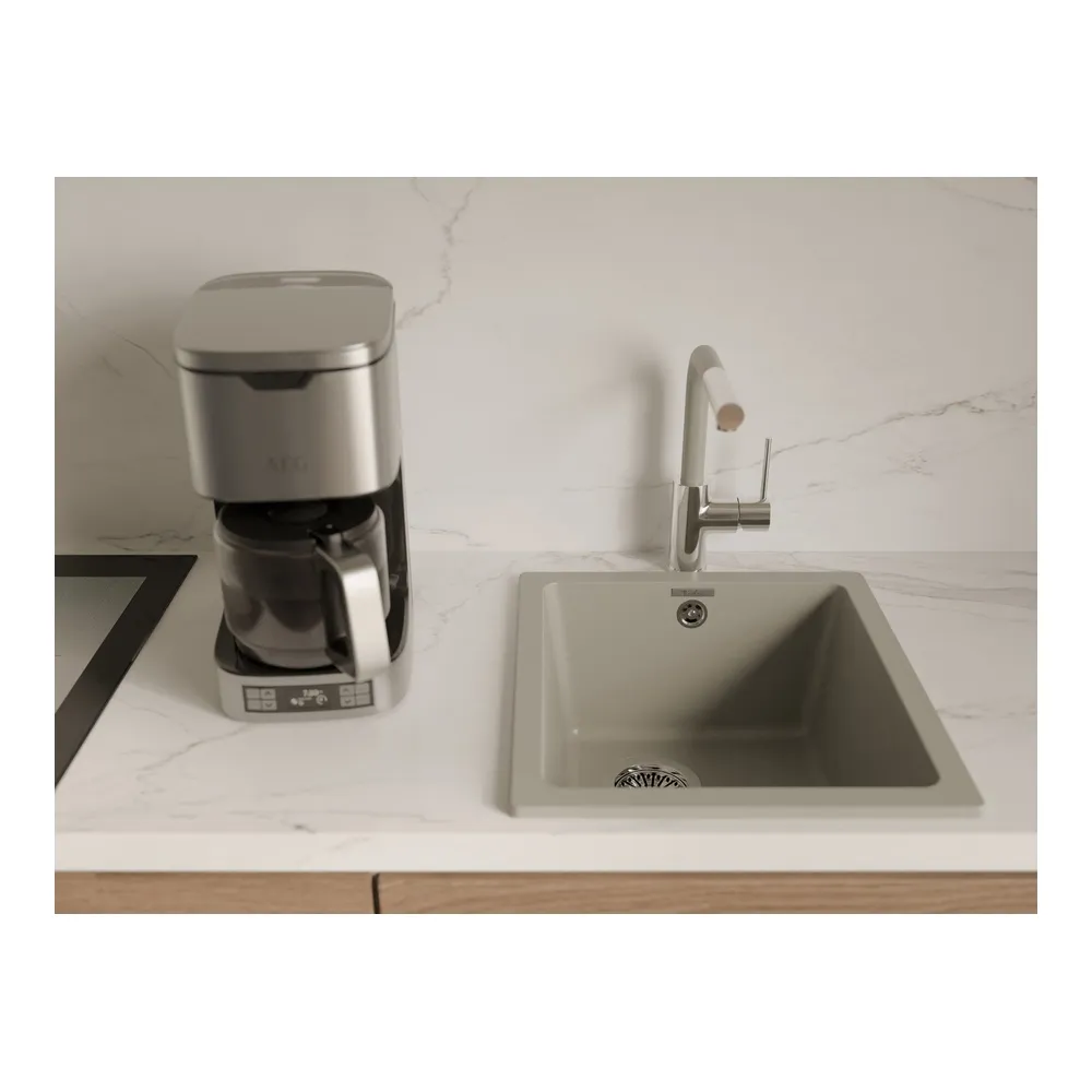 Смеситель для кухни с выдвижным изливом Rivelato Ledro 9022203, хром/топаз