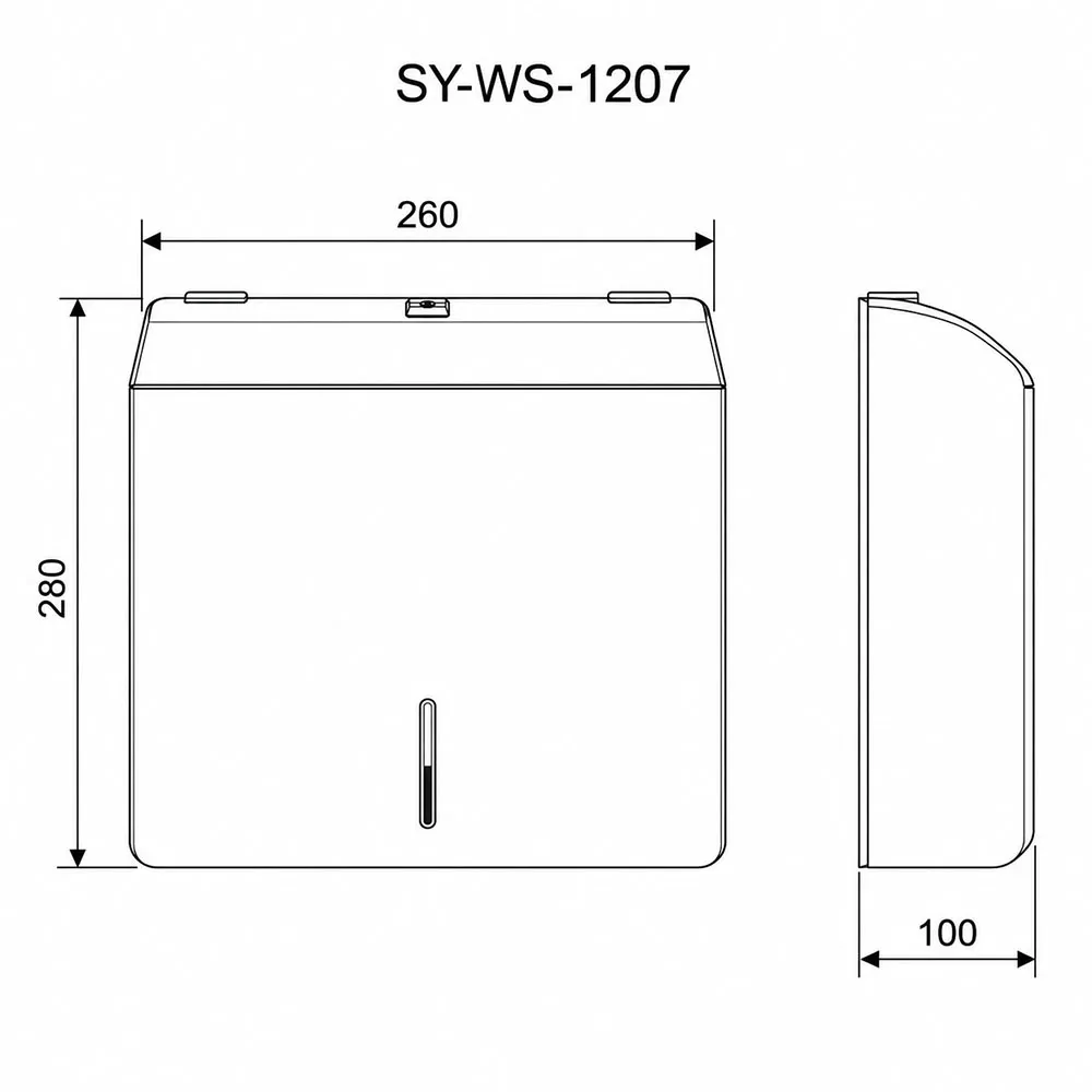 Диспенсер для листовых полотенец SenSyn SY-WS-1207, хром