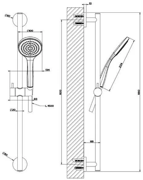 Душевой гарнитур Gessi Shower 47304-299