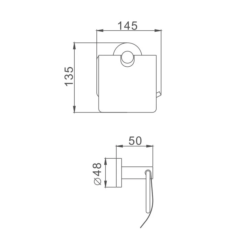 Держатель для туалетной бумаги D-Lin D240111, черный